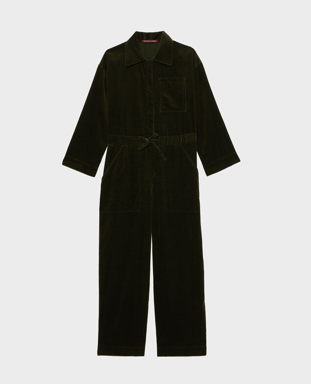  Monopantalón oversize de pana Military green