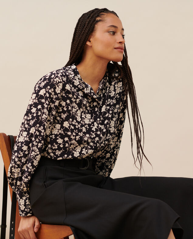 Blusa estampada fluida