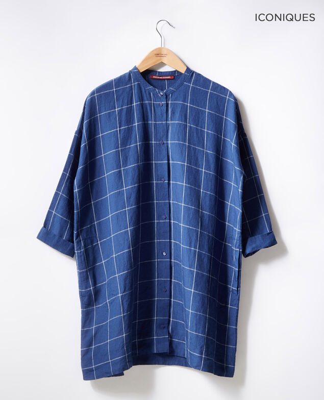 Vestido amplio de lino  Indigo