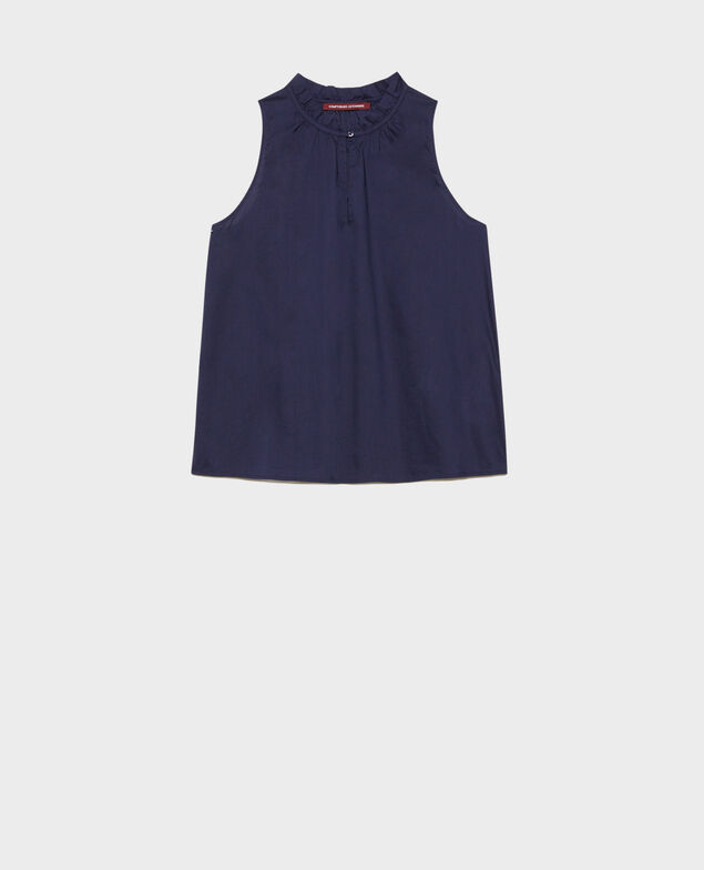 Top de gasa de algodón 68 blue