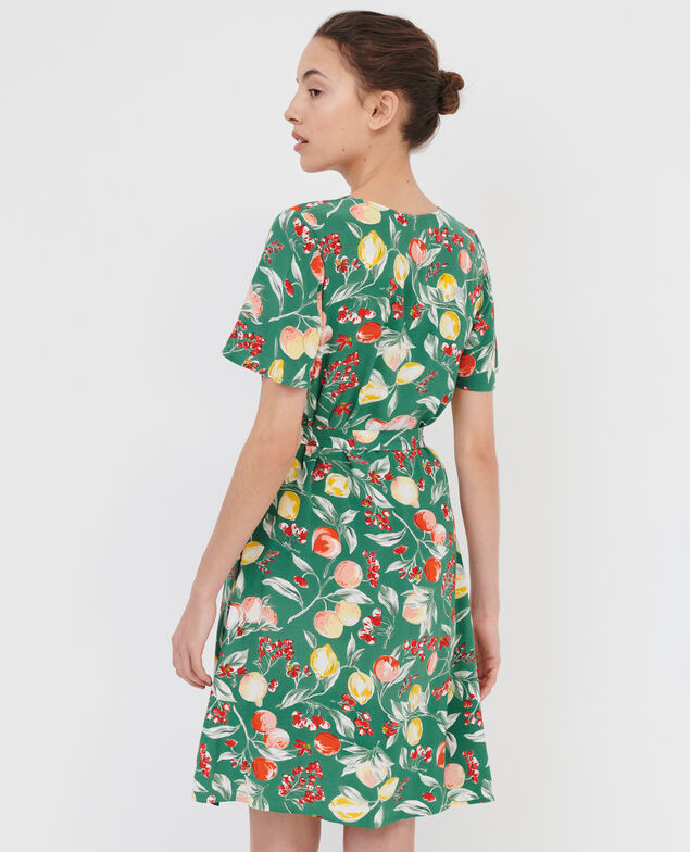 LAËTITIA - Vestido corto fluido 103 print green