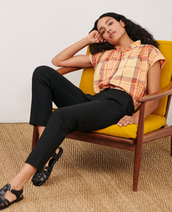 MARGUERITE - Pantalón cigarette 7016C 09 BLACK