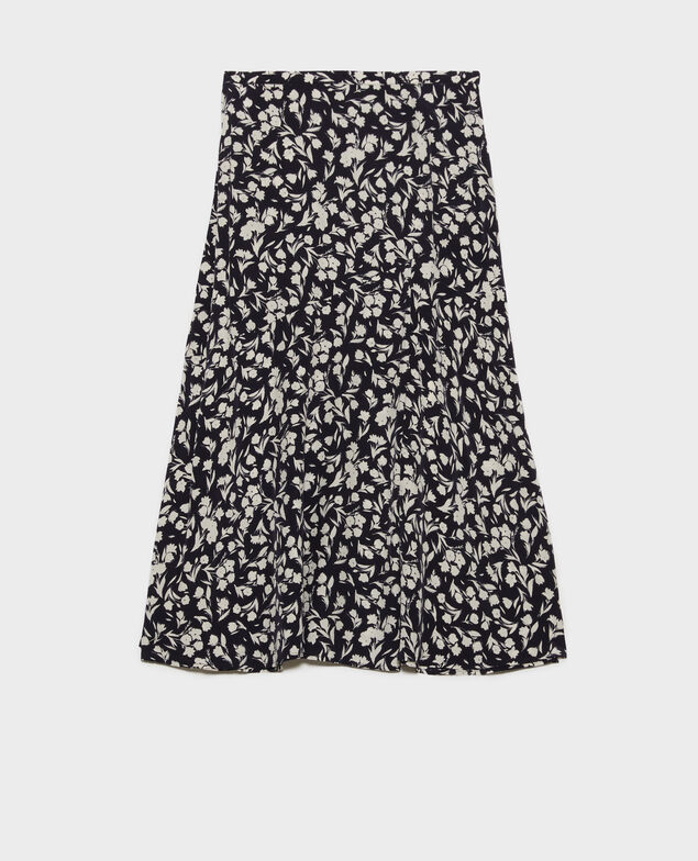 Falda larga estampada 8841 69 navy