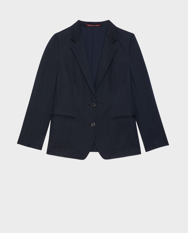 Chaqueta blazer de lino mezclado 4277 night_sky