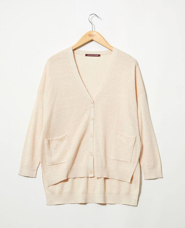 Cárdigan oversize Natural beige