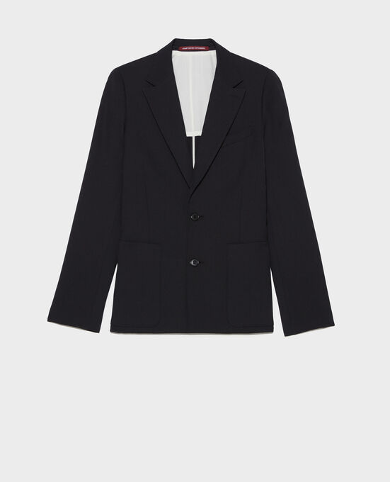Blazer ligero de lana lisa BLACK BEAUTY