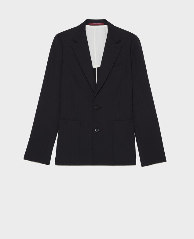Blazer ligero de lana lisa Black beauty