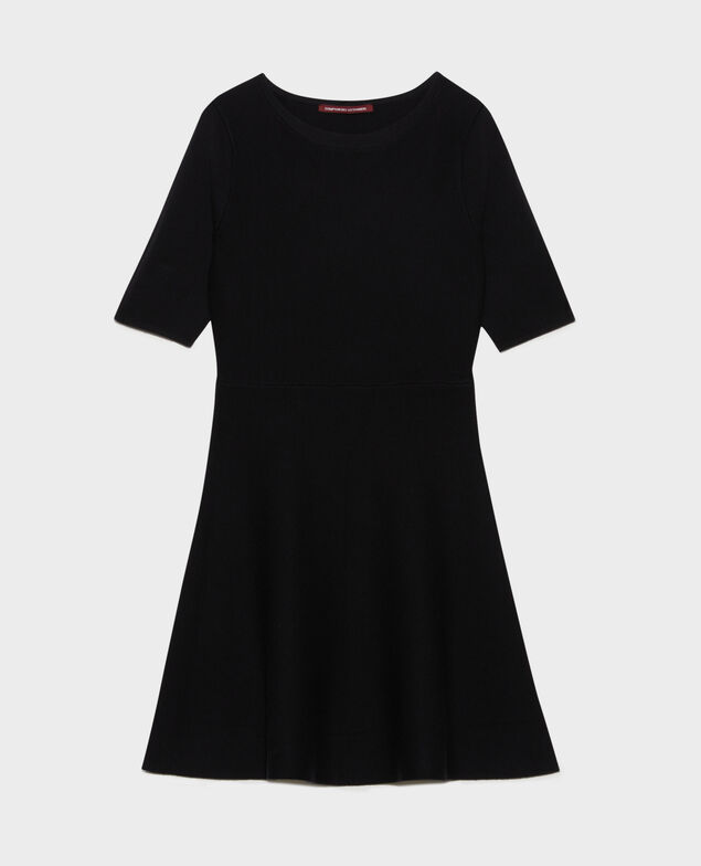 Vestido corto de lana 8824 09 black