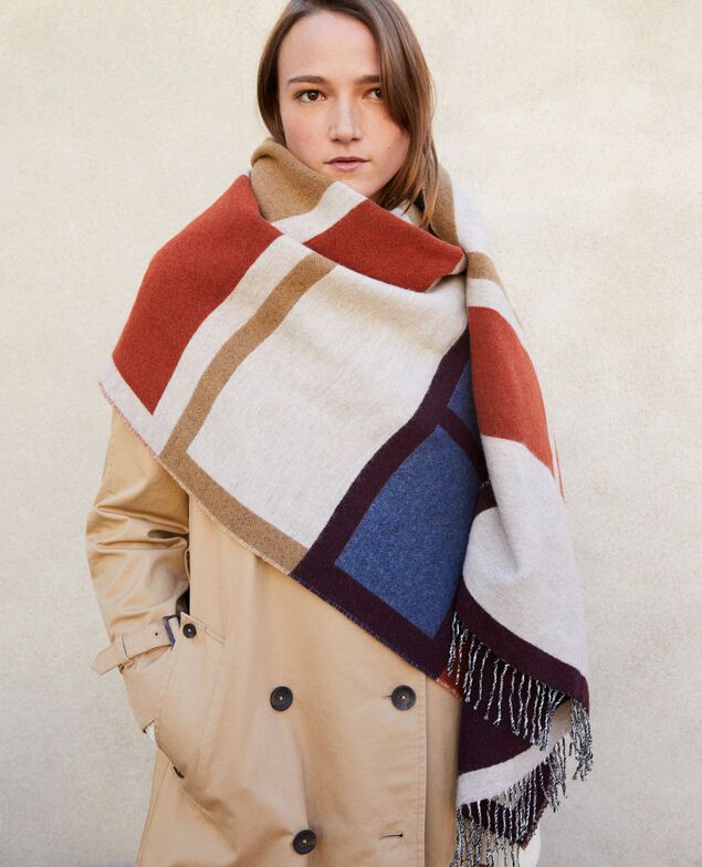 Gran bufanda Decadente chocolate/peacoat