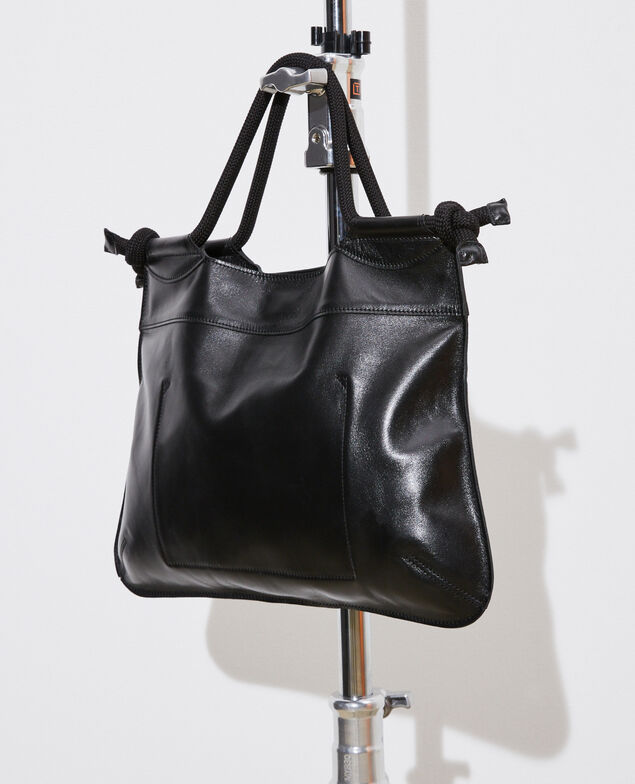 Shopper de cuero Black beauty