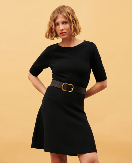 Vestido corto de lana 8824 09 black 2wdk298w21