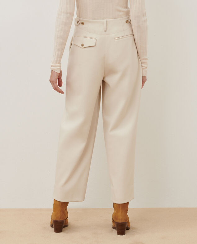 PEGGY - Pantalón carrot de lana mezclada