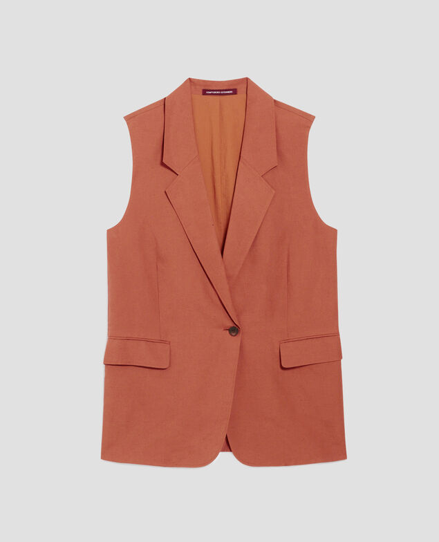 Chaqueta de traje sin mangas H350 amber brown