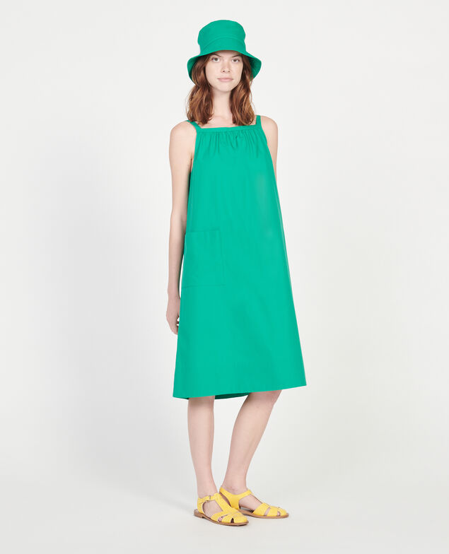 Vestido de algodón Golf green