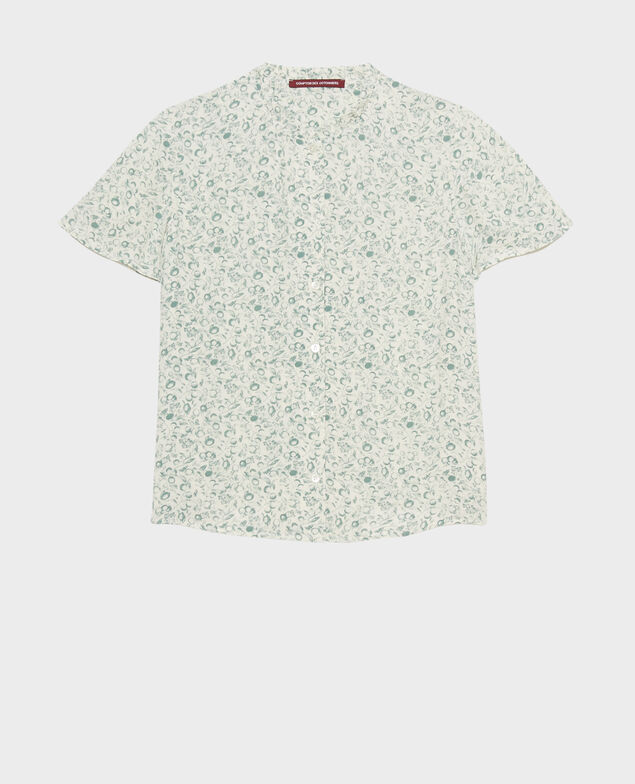 Blusa fluida de manga corta 101 print natural