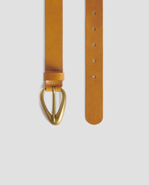 Cinturón de cuero J490 mustard gold