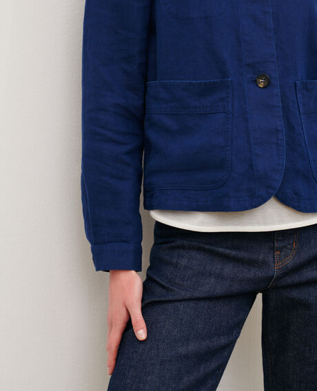 Chaqueta de lino 0643 medieval blue 3sja184f03
