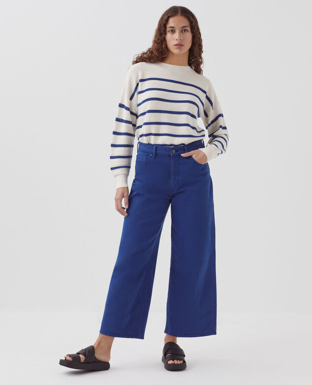 EMY - Jeans cropped wide leg H660 sodalite blue