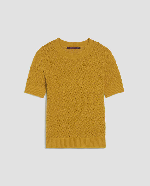 Jersey de lino con manga corta J480 gold flake
