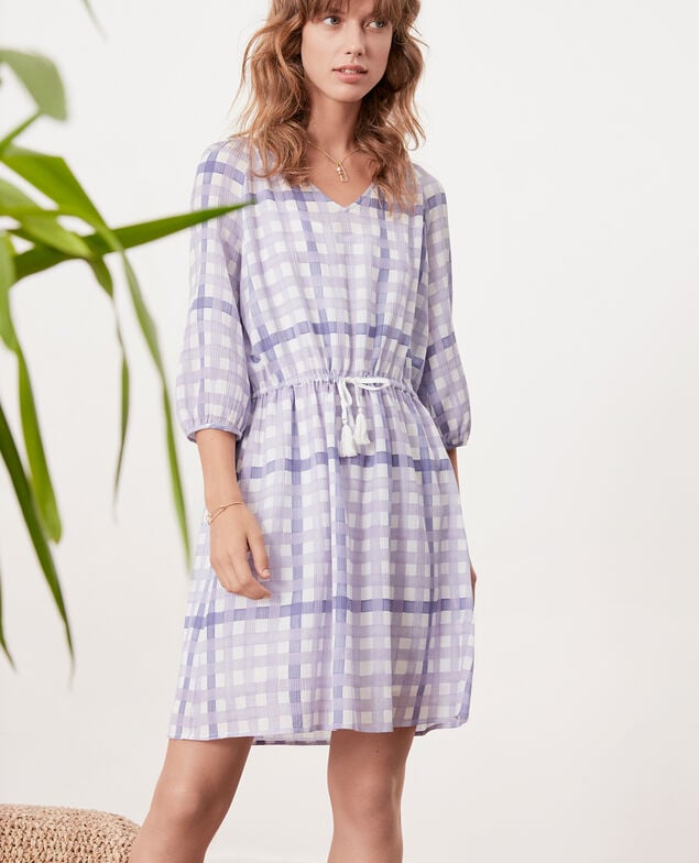 Vestido estampado Ghingham iris