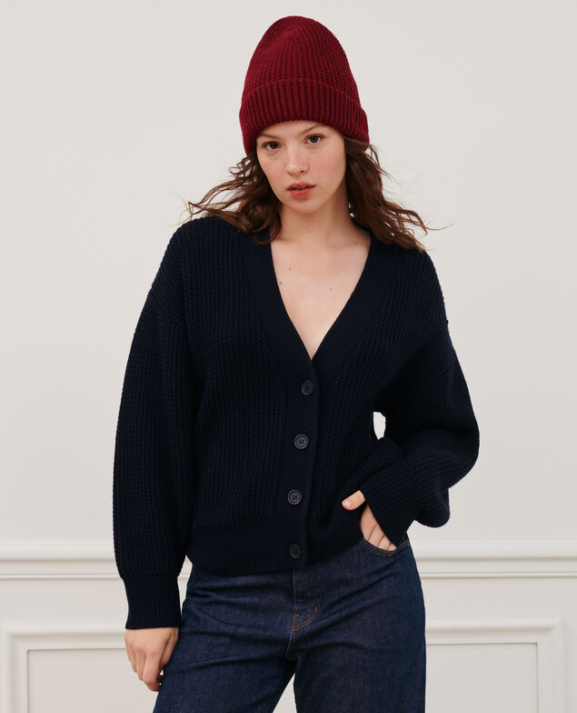 Cárdigan de lana virgen 8846 69 navy