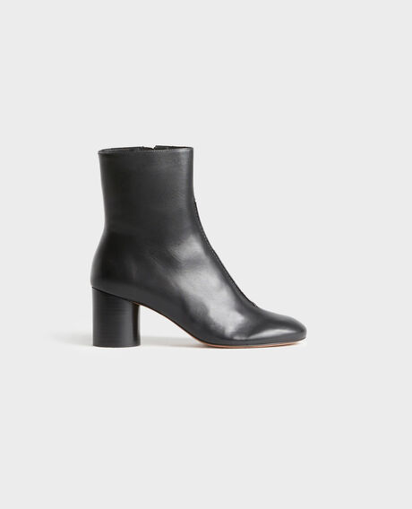 Botines de cuero con tacón