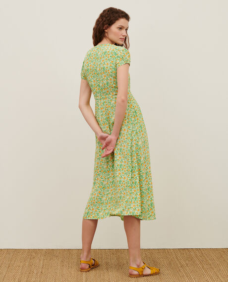 LUDIVINE - Vestido largo fluido 0420 zest yellow 3sdr167v02