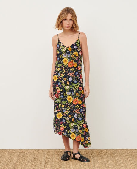 Vestido asimétrico fluido 0684 navy herbier 3sdr271v02