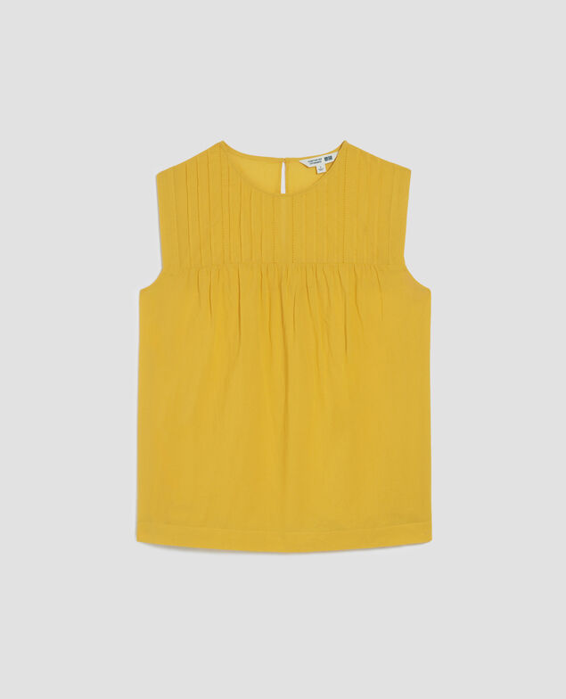 Top sin mangas de gasa de algodón J450 ceylon yellow