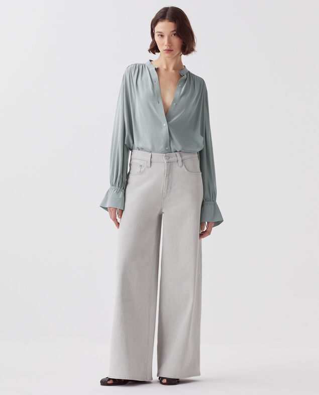 JEANETTE - Jeans anchos J021 light grey