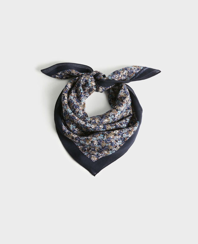 Pañuelo de lana estampado Stone blue