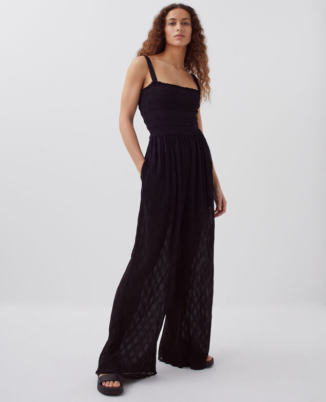 Mono largo fluido con fruncidos H091 black beauty