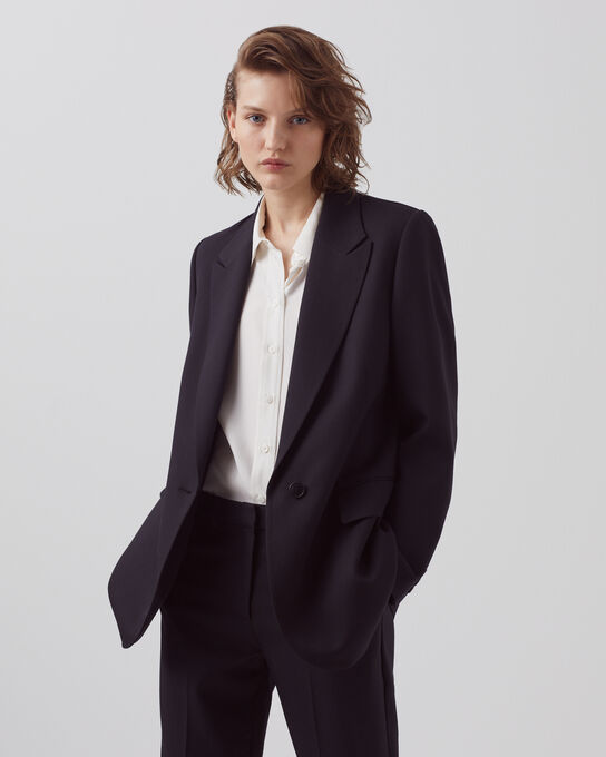 Blazer de lana A091 BLACK