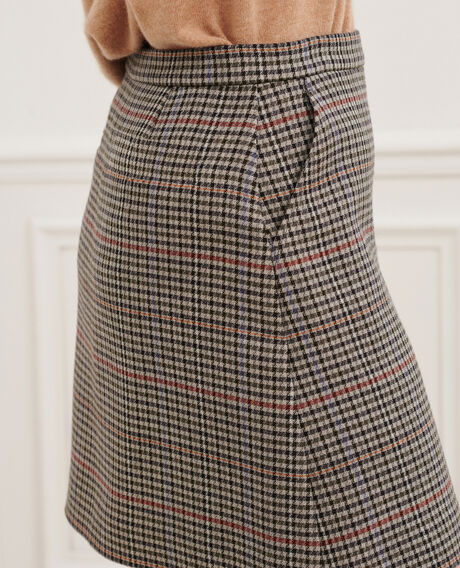 Mini falda a cuadros 8864 03 gray check 2wsk256v16