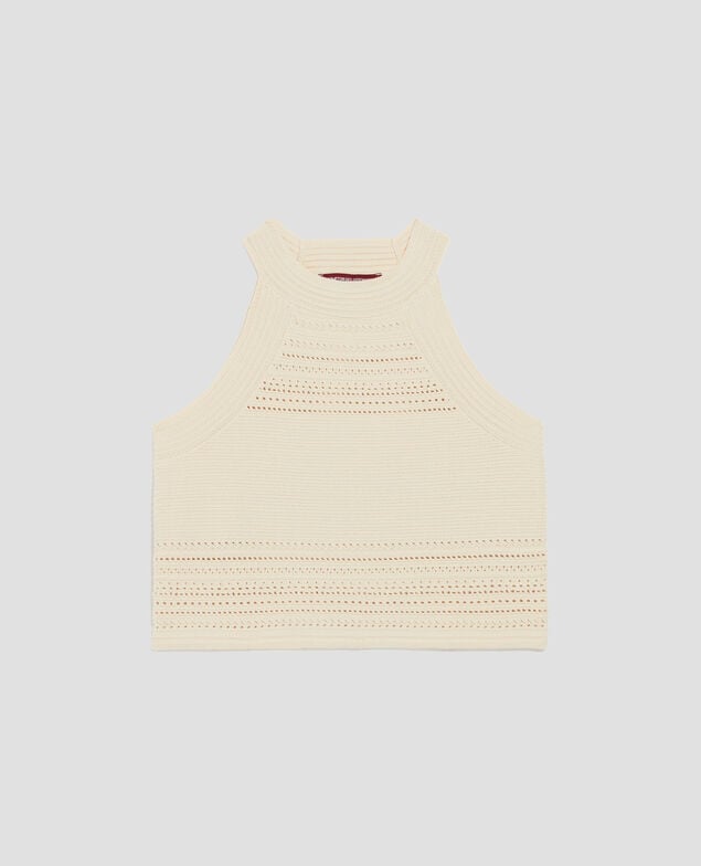 Camiseta de crochet de algodón
