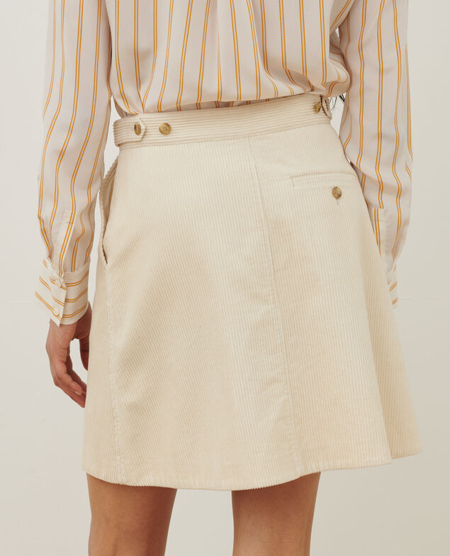 Falda corta de pana 7107c 02 white