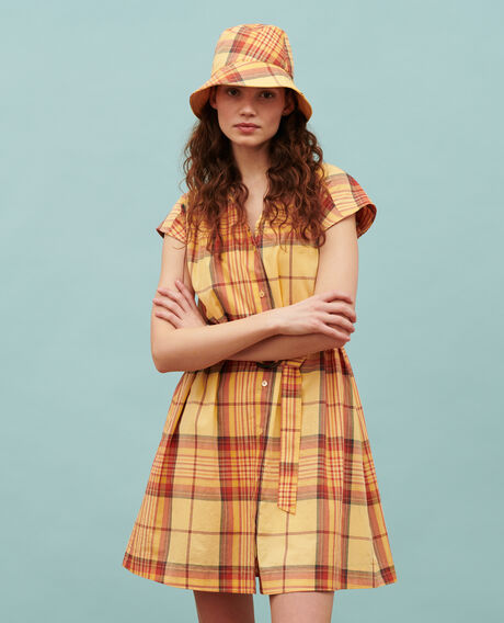 Vestido camisero de algodón 0241 orange 3sdr238c21