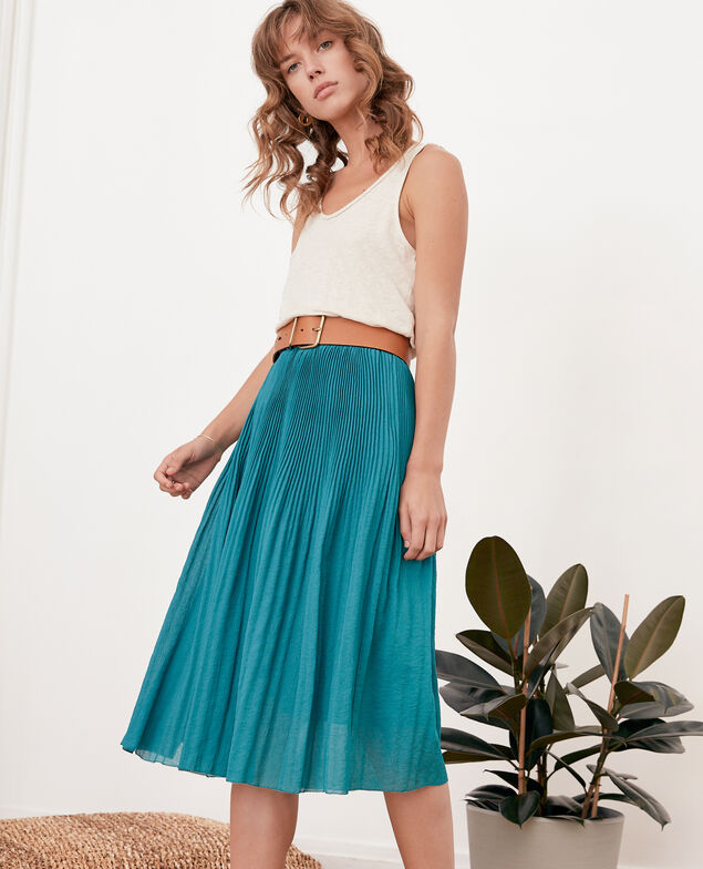 Falda plisada Pacific green