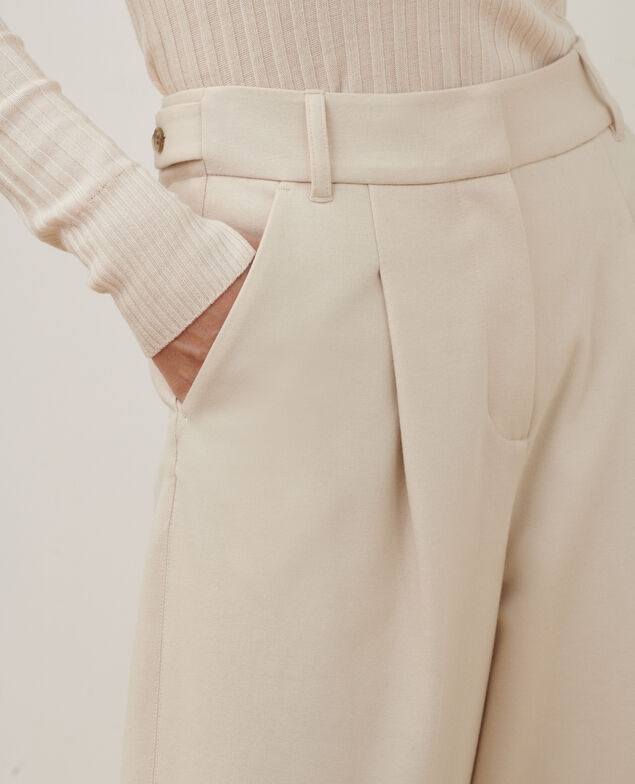PEGGY - Pantalón carrot de lana mezclada