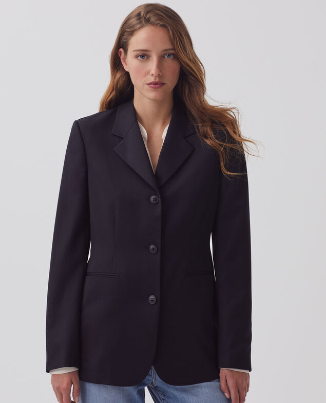 Chaqueta sastre de lana H091 black beauty