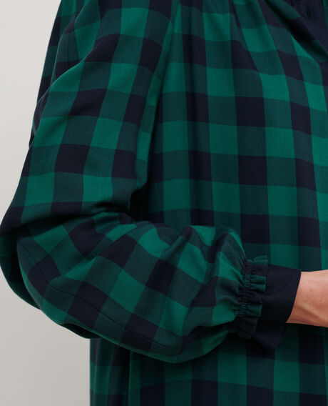 Vestido camisero de cuadros 8866 55 green check 2wdr137v13