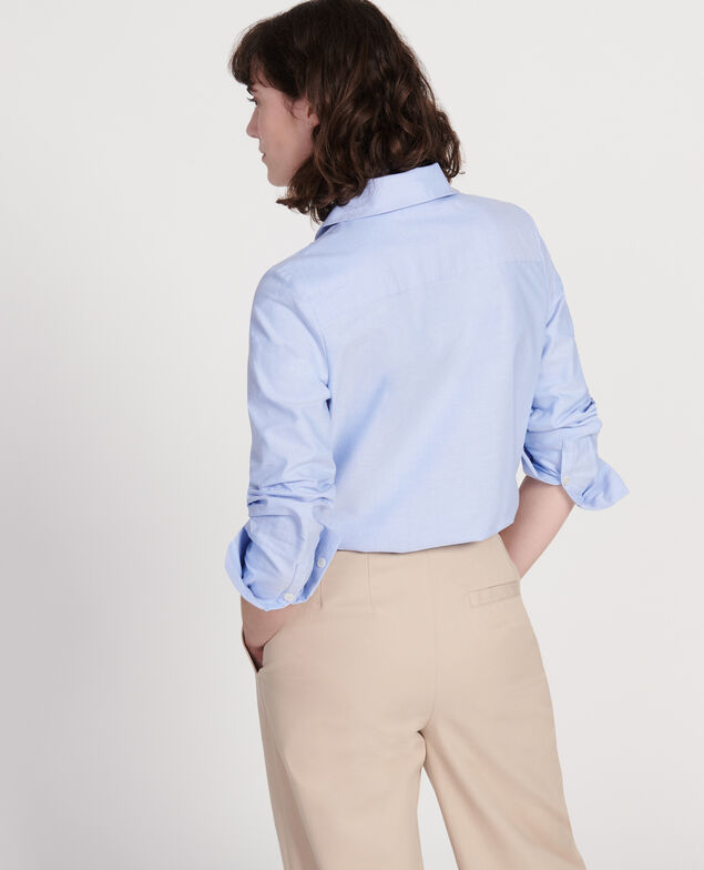 Camisa de algodón Chambray blue