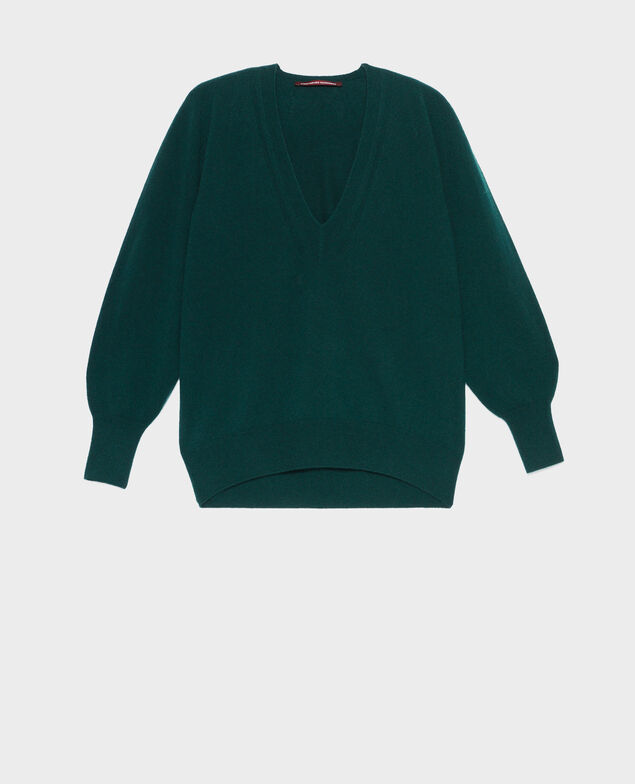 Jersey con cuello de pico de cachemir