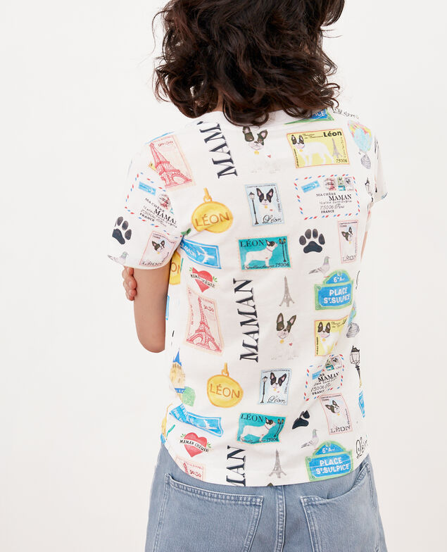 Camiseta Léon y París Off white