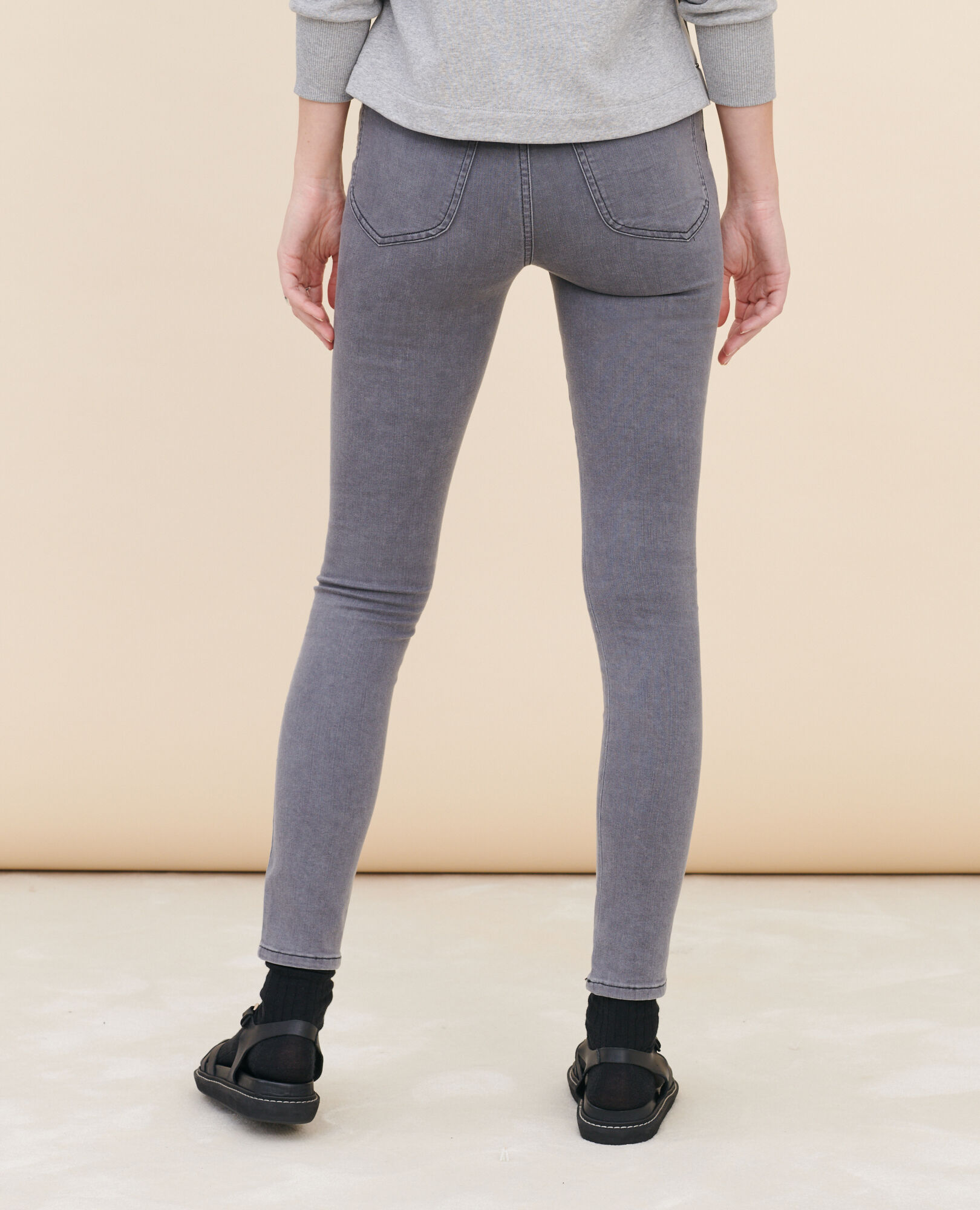 DANI - SKINNY - Jeans 5 bolsillos Dark grey Paugrey