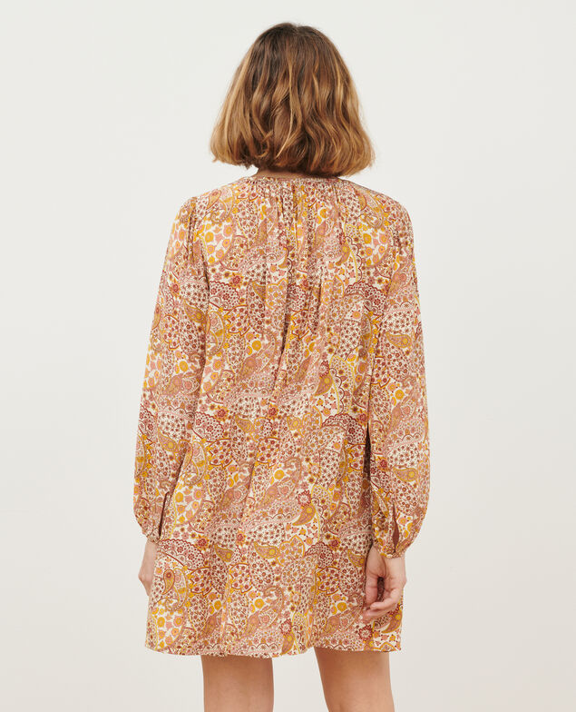 Vestido estampado fluido A323 paisley afterglow 3wdr065v02