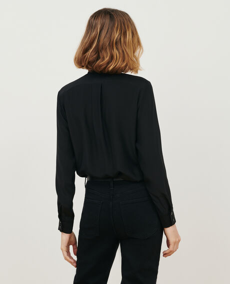 SIBYLLE - Camisa de seda Black beauty Loriges
