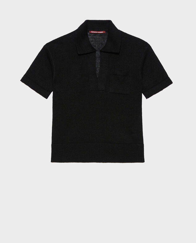 Polo ligero de lino Black beauty