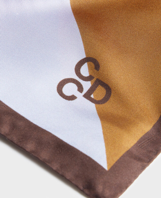 Foulard cuadrado de seda Blue heron Nassana