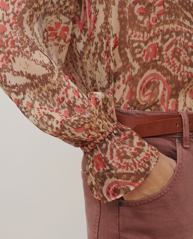 Blusa de manga larga de paño